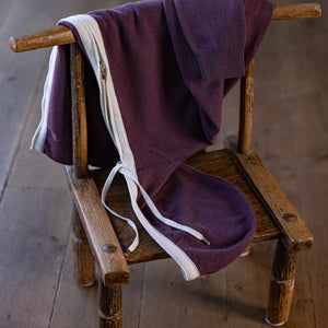 CASHMERE HOODED with TRIM in PRUNUS PINK